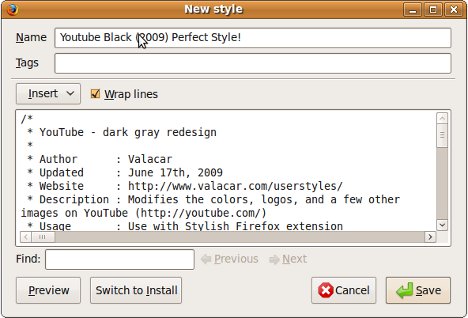 Stylish Firefox Add-on